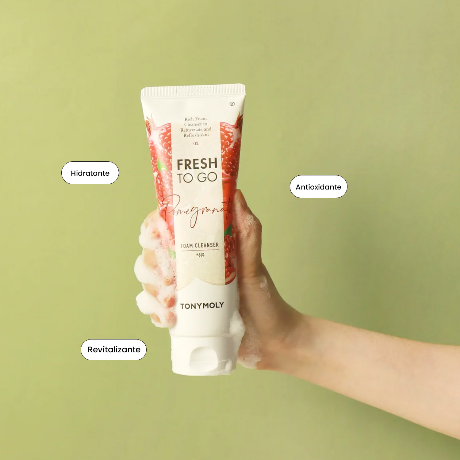 FRESH TO GO POMEGRANATE FOAM CLEANSER (ESPUMA LIMPIADOR FACIAL)